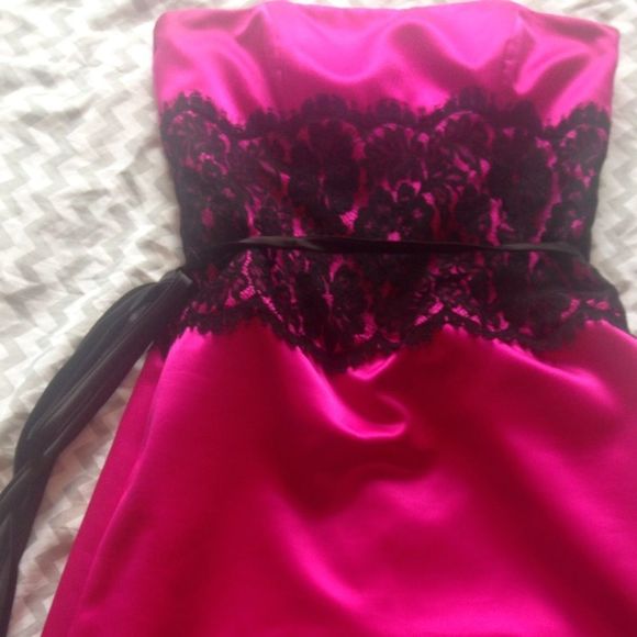 AFTER SIX -- Sleeveless Bridesmaid Formal Dress Lace Corset Waist Belt - Picture 3 of 4